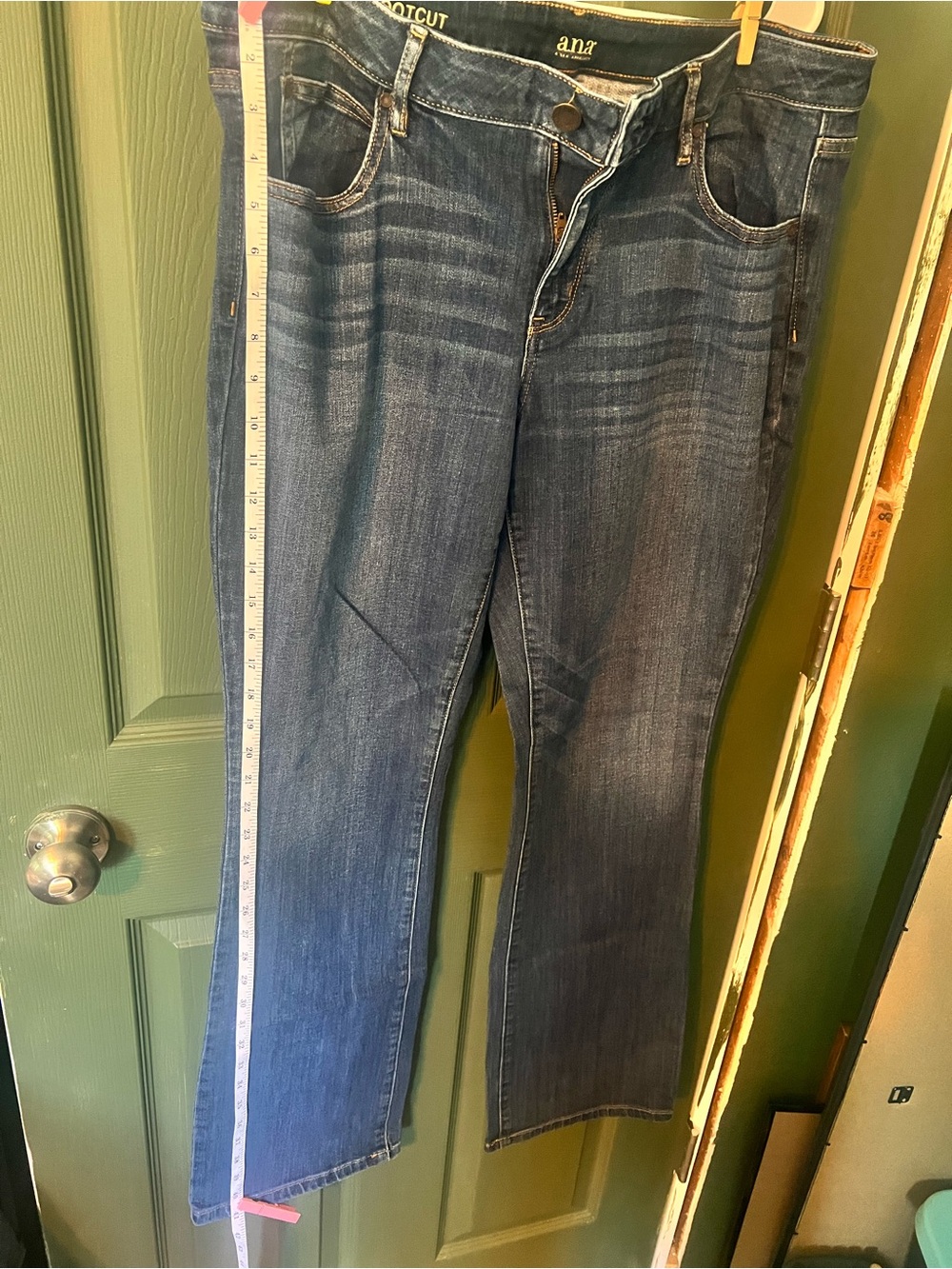 Size 31/12. a.n.a Dark Blue Women's Bootcut Jeans - Picture 4 of 8